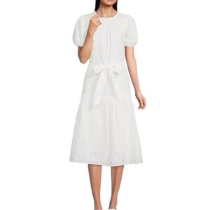 Alex Marie White Eyelet Prairie Dress 10 Cottagecore Shabby Chic